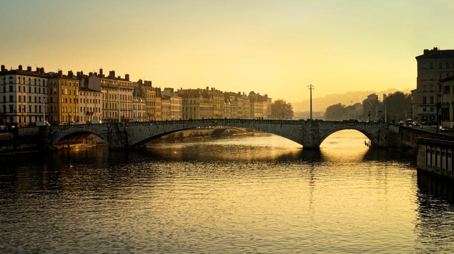 Lyon et la Saône